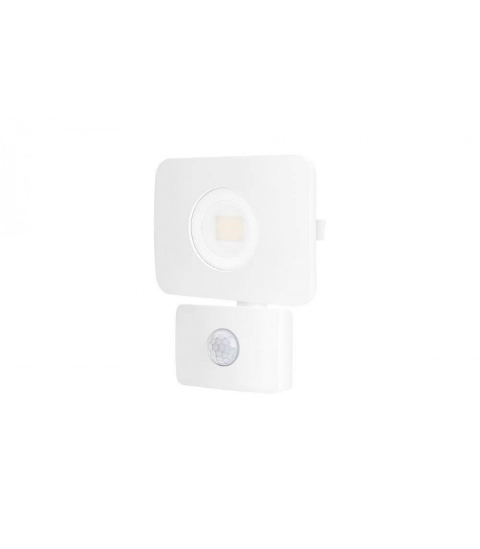 LED Floodlight 20W 4000K 1800lm PIR Sensor Matt White  IP64