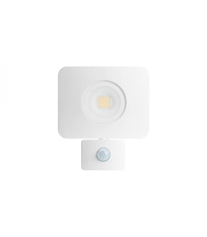 LED Floodlight 30W 4000K 2700lm PIR Sensor Matt White  IP64