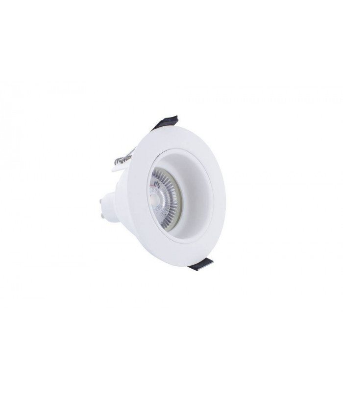 LED Fire Rated Downlight Recessed White GU10 Holder Matt White IP65