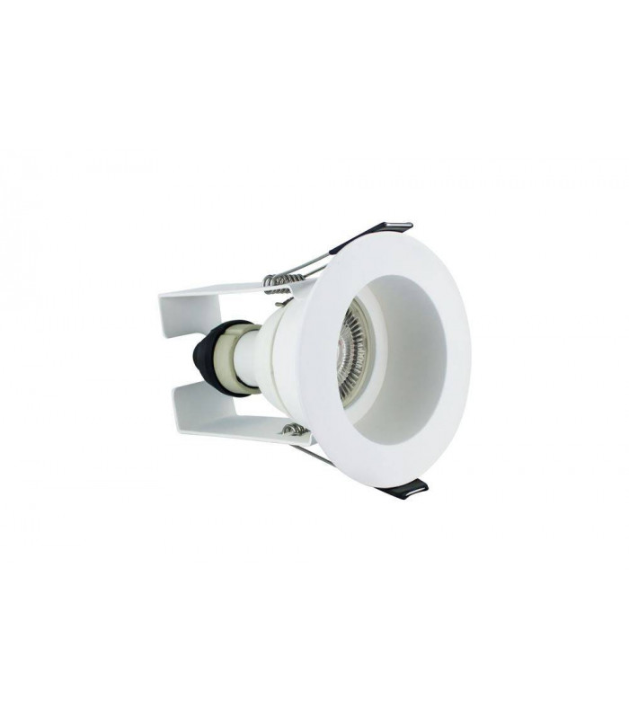 LED Fire Rated Downlight Recessed White Insulation Guard / GU10 Holder White IP65