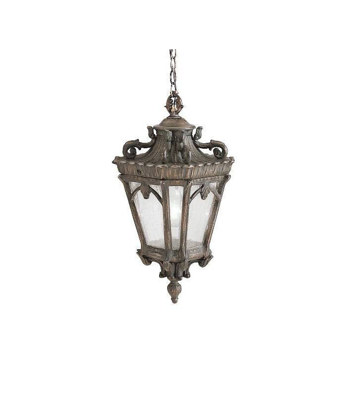 3 Light Large Outdoor Ceiling Chain Lantern Londonderry, E14
