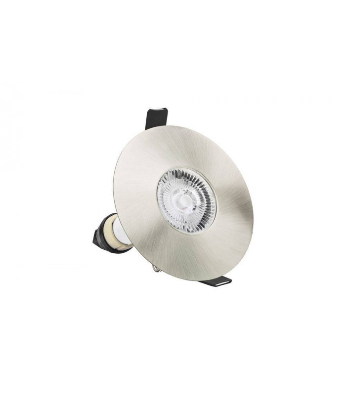 LED Fire Rated Downlight Round Satin Nickel GU10 Holder Satin Nickel IP65