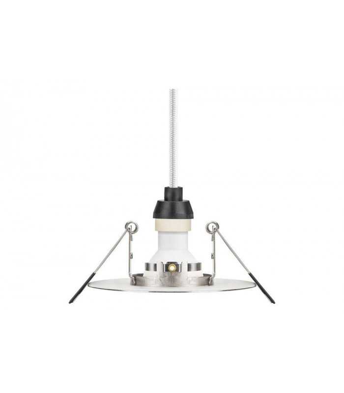 LED Fire Rated Downlight Round Satin Nickel GU10 Holder Satin Nickel IP65