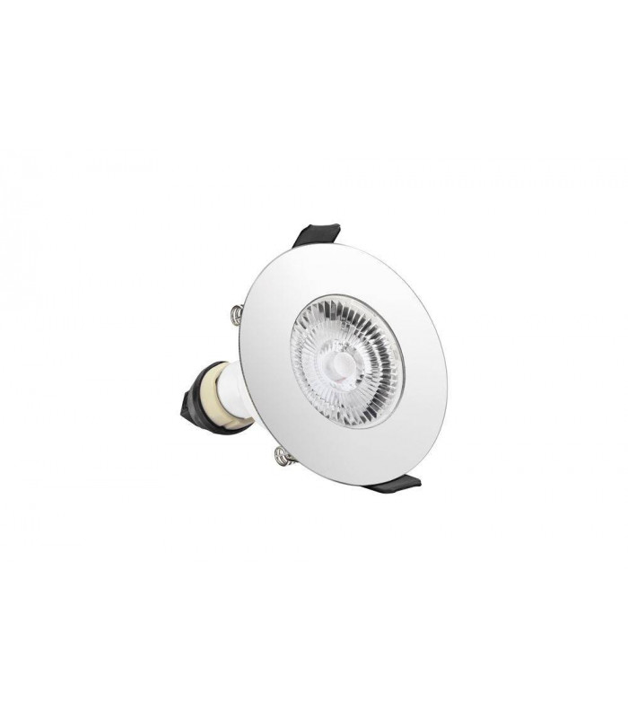 LED Round Fire Rated Downlight Round Polished Chrome GU10 Holder Polished Chrome IP65