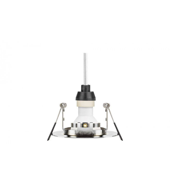 LED Round Fire Rated Downlight Round Polished Chrome GU10 Holder Polished Chrome IP65