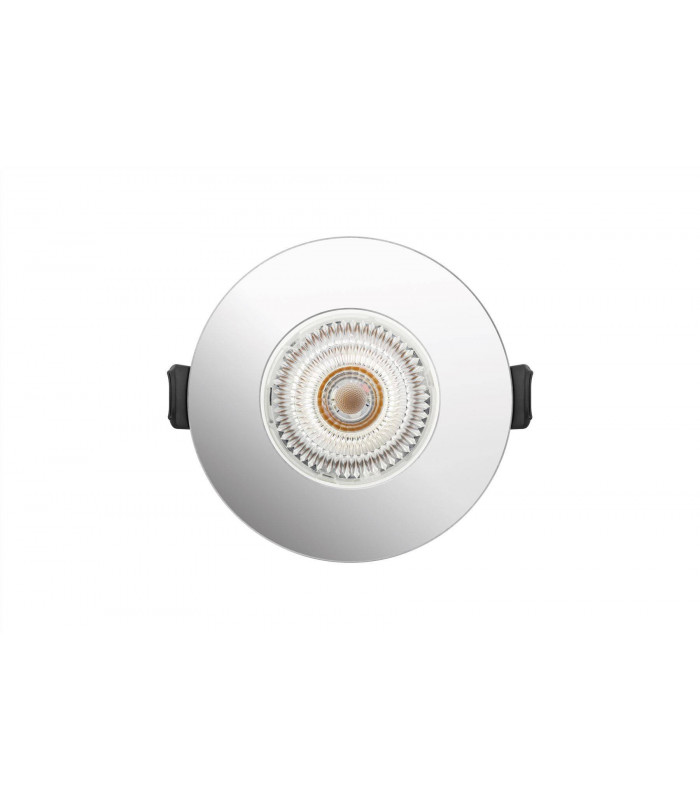 LED Round Fire Rated Downlight Round Polished Chrome Insulation Guard IP65, GU10