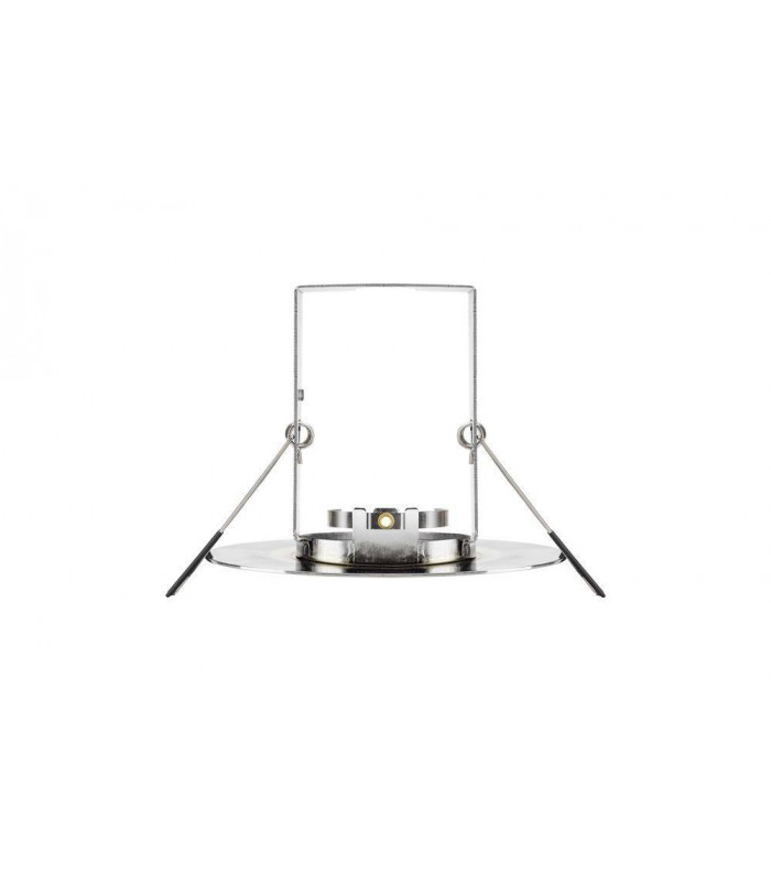 LED Round 70 100mm cut out Fire Rated Downlight Polished Chrome IP65, GU10