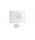 LED Floodlight 50W 4000K 4500lm PIR Sensor / Override Matt White IP64