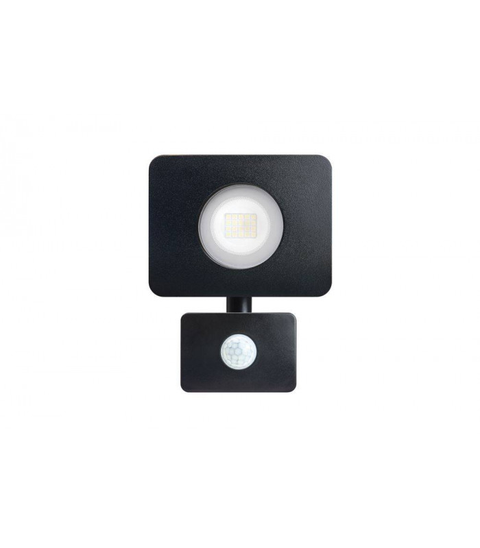 LED Floodlight 20W 4000K 1800lm PIR Sensor / Override Matt Black IP64