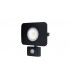 LED Floodlight 30W 4000K 2700lm PIR Sensor / Override Matt Black IP64
