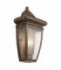 1 Light Outdoor Wall Half Lantern Light Brushed Bronze IP44, E14