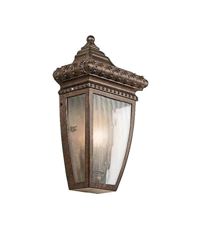 1 Light Outdoor Wall Half Lantern Light Brushed Bronze IP44, E14