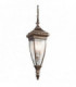 2 Light Outdoor Ceiling Chain Lantern Brushed Bronze, E14