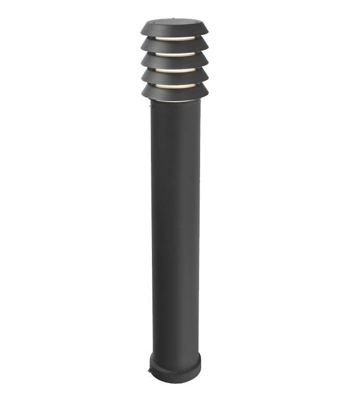 1 Light Large Outdoor Bollard Light Black IP65, E27