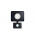 LED Floodlight 20W 3000K 1800lm PIR Sensor / Override Matt Black IP64