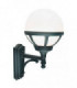 1 Light Outdoor Globe Wall Light Black IP54, E27