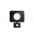 LED Floodlight 50W 3000K 4500lm PIR Sensor / Override Matt Black IP64