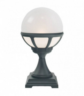 1 Light Outdoor Pedestal Light Black, Opal IP54, E27