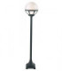1 Light Outdoor Bollard Lantern Black, Opal IP54, E27