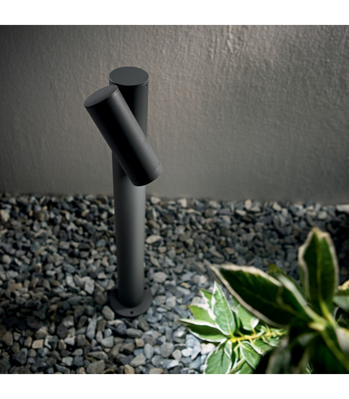 LED 1 Light Outdoor Bollard Light Black IP44