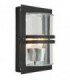 1 Light Outdoor Flush Wall Light Black IP54, E27