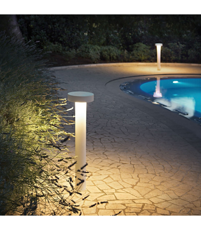 4 Light Outdoor Bollard Light White IP44