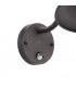 1 Light Outdoor PIR Wall Textured Black Paint, Glass IP44, E27