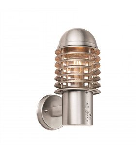 1 Light Outdoor Wall Brushed Stainless Steel IP44, E27