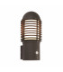 1 Light Outdoor PIR Wall Textured Black Paint, Opal Pc IP44, E27
