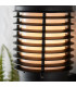 1 Light Outdoor PIR Wall Textured Black Paint, Opal Pc IP44, E27