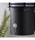 1 Light Outdoor PIR Wall Textured Black Paint, Opal Pc IP44, E27