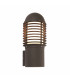 1 Light Outdoor Wall Textured Black Paint, Opal Pc IP44, E27