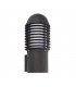 1 Light Outdoor Wall Textured Black Paint, Opal Pc IP44, E27