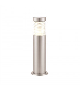 LED 1 Light Outdoor Coastal Bollard Light Marine Grade Brushed Stainless Steel IP44