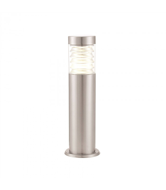 LED 1 Light Outdoor Coastal Bollard Light Marine Grade Brushed Stainless Steel IP44