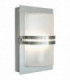 1 Light Outdoor Frosted Flush Wall Light Stainless Steel IP54, E27