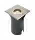 1 Light Outdoor Recessed Light Marine Grade Brushed Stainless Steel, Glass IP65, GU10
