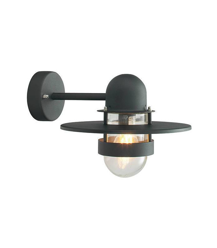 1 Light Outdoor Fisherman Dome Wall Lantern Light Black IP55, E27