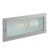 1 Light Outdoor Recessed Light Textured Grey, Frosted Glass IP44, E27