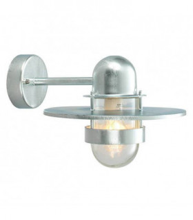 1 Light Outdoor Fisherman Dome Wall Lantern Light Galvanised IP55, E27