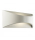 Integrated LED 1 Light Outdoor Up Down Wall Light Textured Matt White, Opal IP65