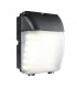 Integrated LED 1 Light Outdoor Wall Light Matt Black, Opal IP44