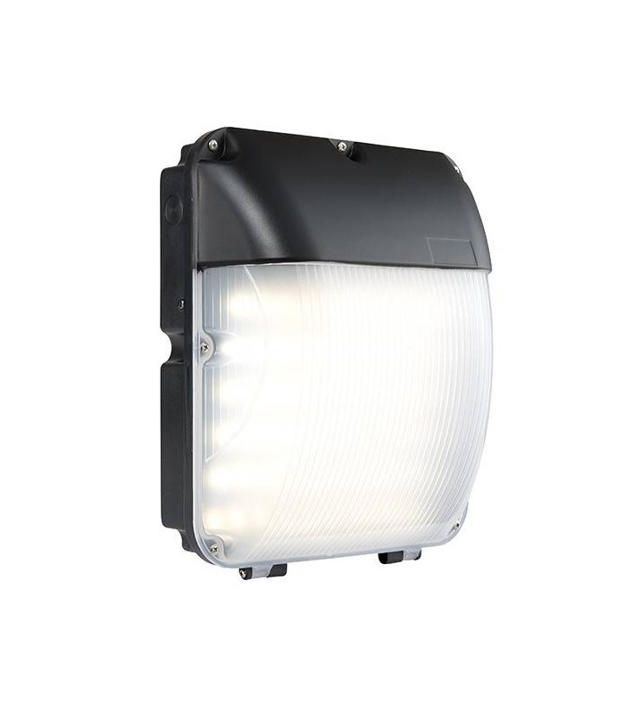 Integrated LED 1 Light Outdoor Wall Light Matt Black, Opal IP44