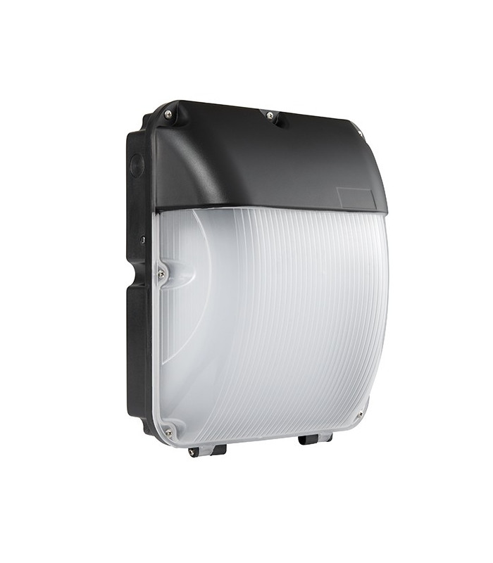 Integrated LED 1 Light Outdoor Wall Light Matt Black, Opal IP44