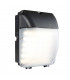 Integrated LED 1 Light Outdoor Wall Light Matt Black, Opal IP44