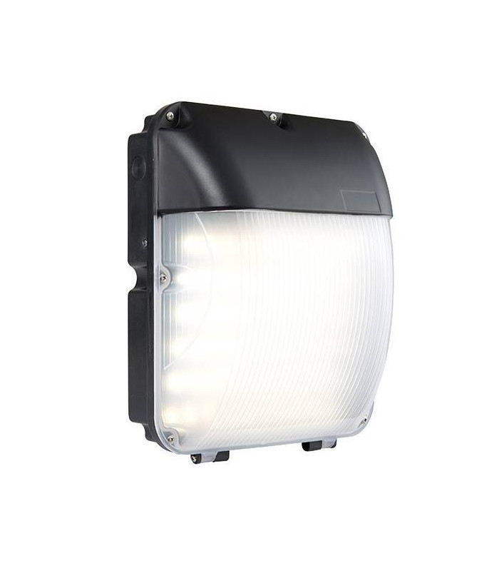 Integrated LED 1 Light Outdoor Wall Light Matt Black, Opal IP44