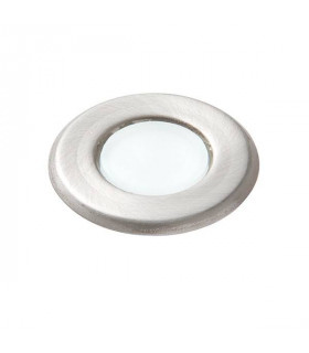 Integrated LED 1 Light Outdoor Coastal Recessed Light Marine Grade Brushed Stainless Steel, Frosted IP67