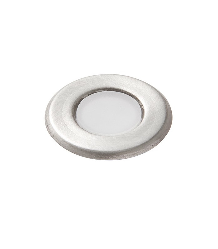 Integrated LED 1 Light Outdoor Coastal Recessed Light Marine Grade Brushed Stainless Steel, Frosted IP67
