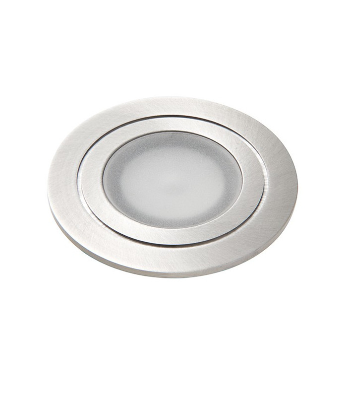 Integrated LED 1 Light Outdoor Coastal Recessed Light Marine Grade Brushed Stainless Steel, Frosted IP67
