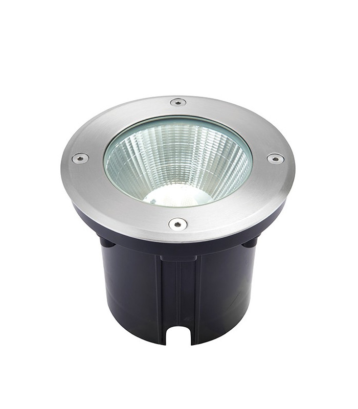 Integrated LED 1 Light Outdoor Recessed Light Brushed Stainless Steel, Glass IP67